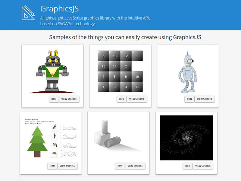 GraphicsJS: free JavaScript graphics library.