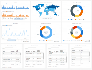 Web Analytics Dashboard - JavaScript (HTML5) Maps, Charts