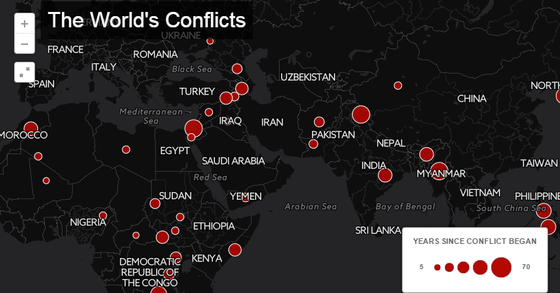 Interactive Map of All Ongoing War Conflicts