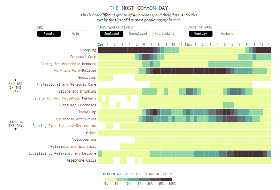 What Is Daily Routine of Different Groups of Americans Like?