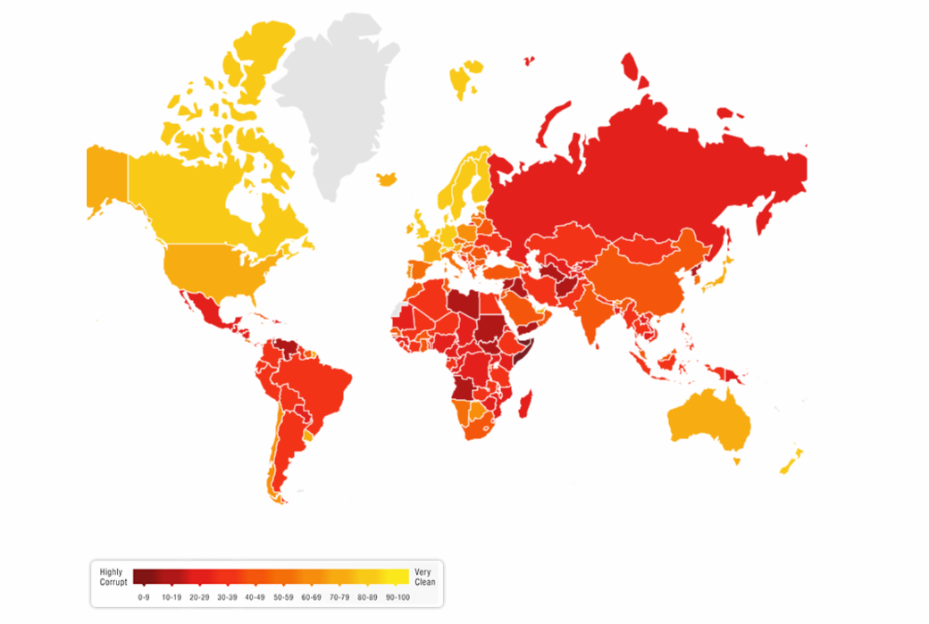 New Corruptions Perceptions Index by Transparency International