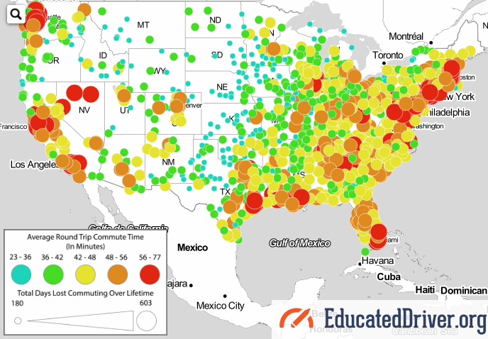 Commute Times in U.S. Cities