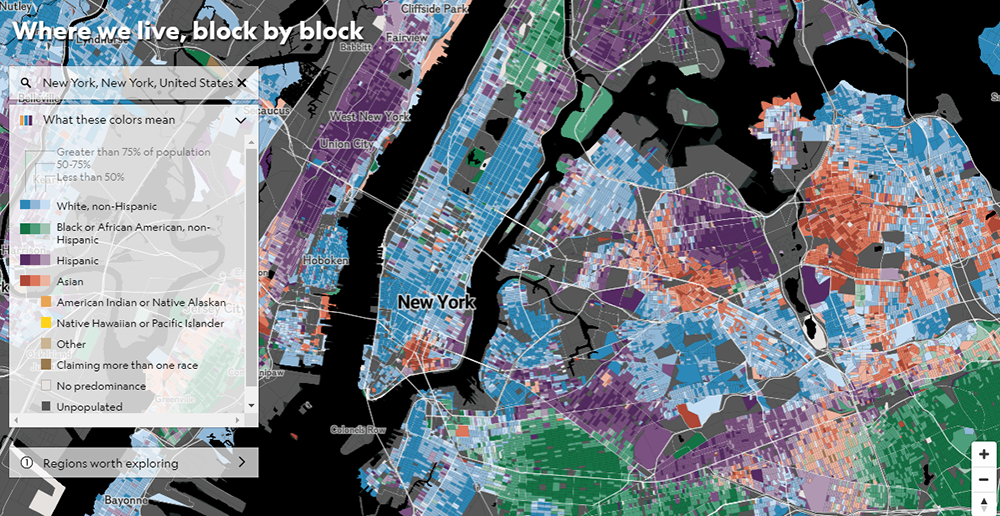 Ethnic and Racial Diversity in United States, Block by Block