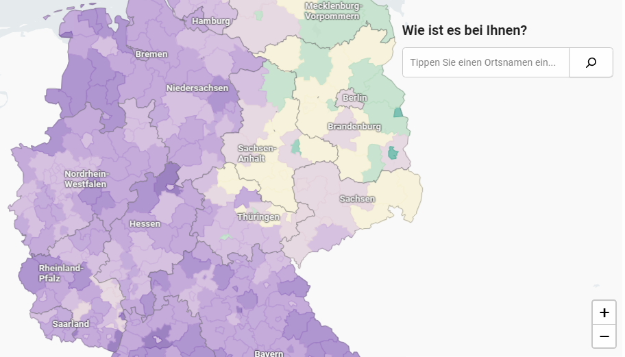Visualizing data about the gender pay gap across Germany
