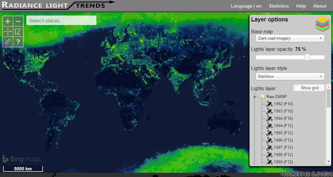 Mapping Light Pollution Worldwide