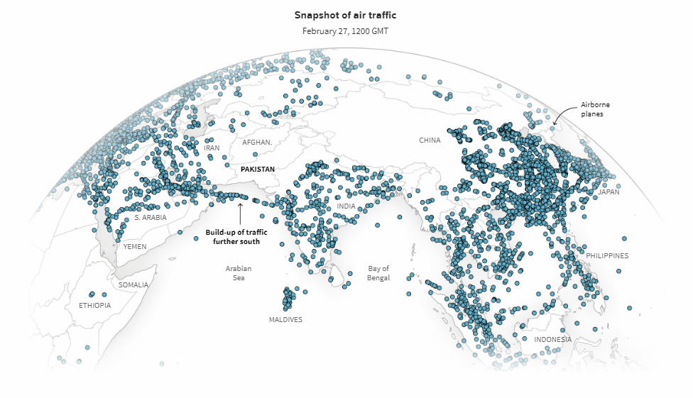 Visualizing How India-Pakistan Tensions Disrupt Air Travel