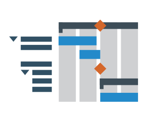 Milestone preview on parent task bars in JS Gantt charts delivered in AnyGantt 8.7.0 by AnyChart