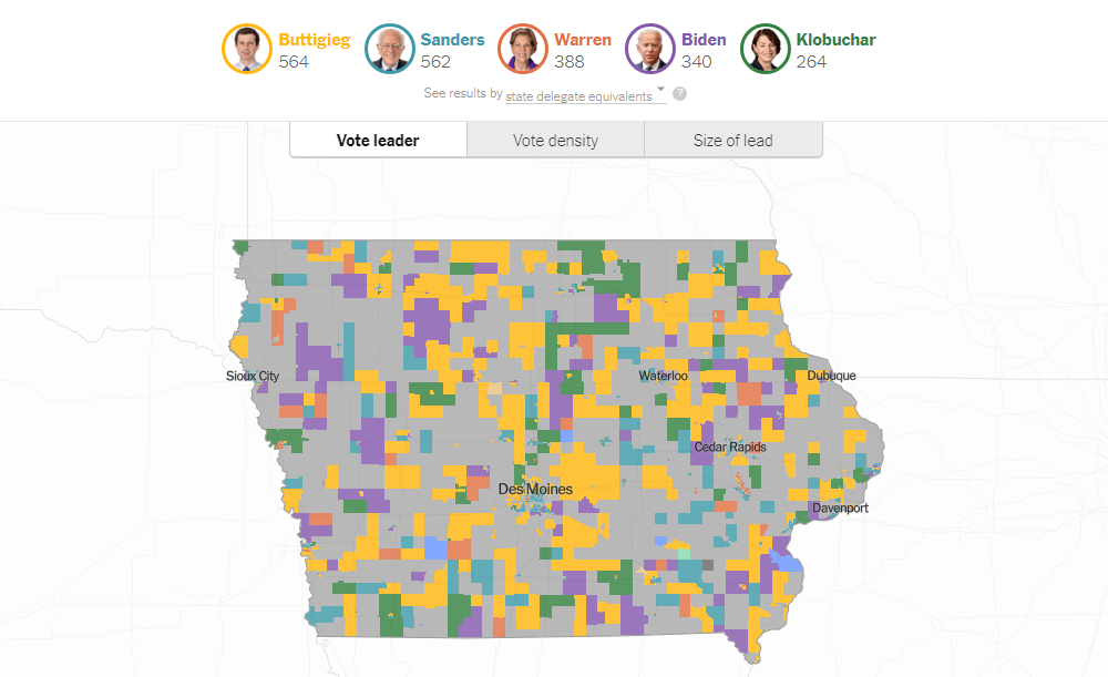 Iowa Caucus for Democratic Party