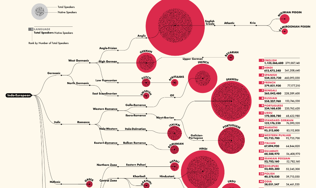 Top 100 Languages and Their Origins