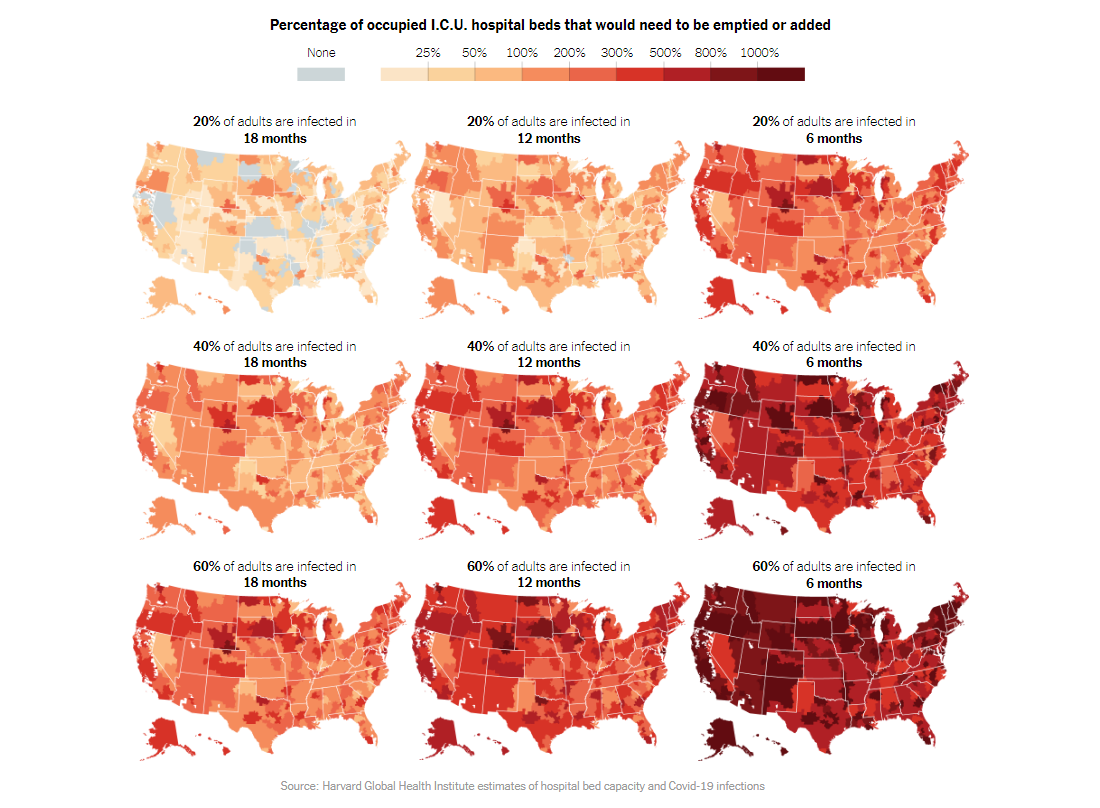 Hospital Bed Capacity Against Projected COVID-19 Hospitalizations