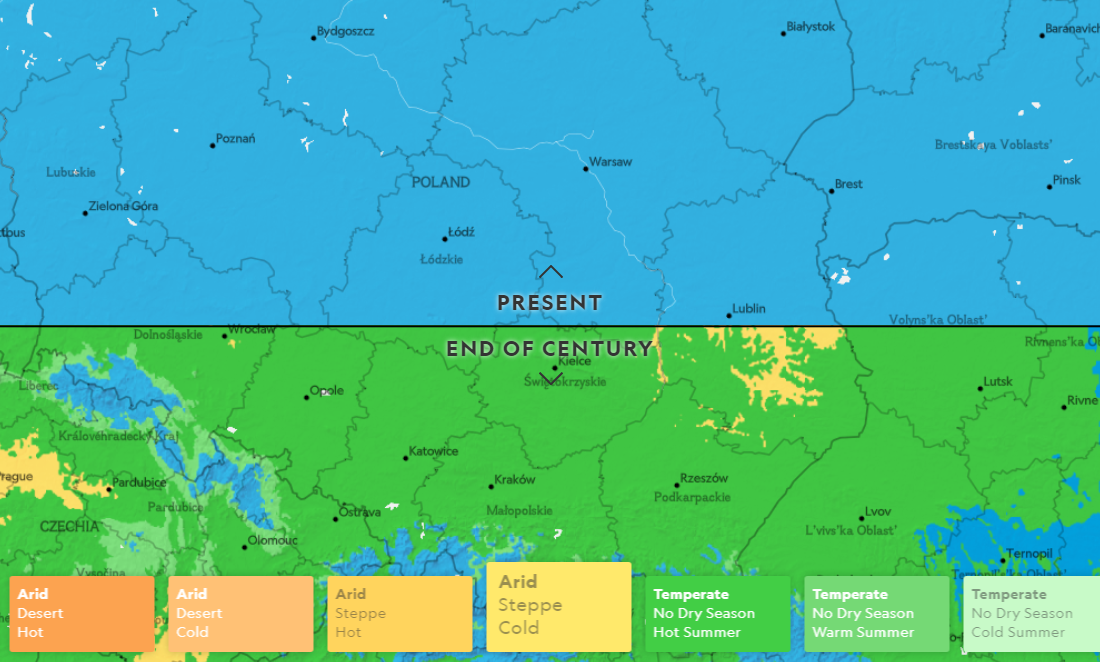 Climate Change in Your City by 2070