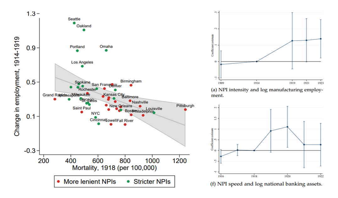 Pandemics Depress the Economy, Public Health Interventions Do Not: Evidence from the 1918 Flu (SSRN)