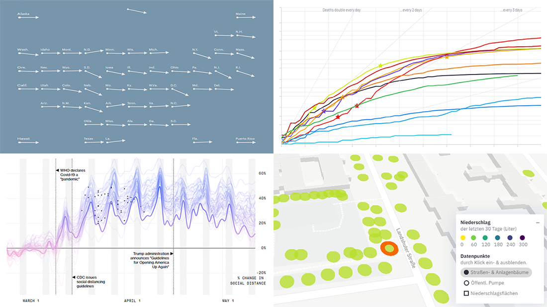 Visualizing COVID Statistics and Data About Each Berlin Tree, new best data visualization practices in DataViz Weekly