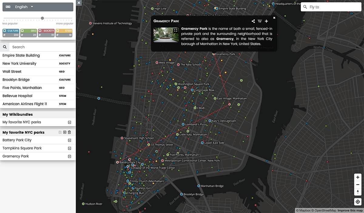 Atlas of Places Featured on Wikipedia