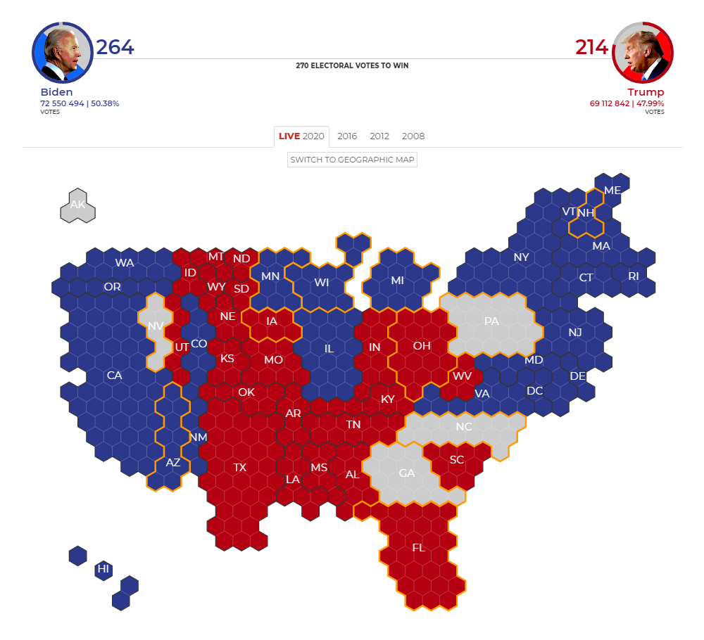 Al Jazeera's election results data visualization in election maps