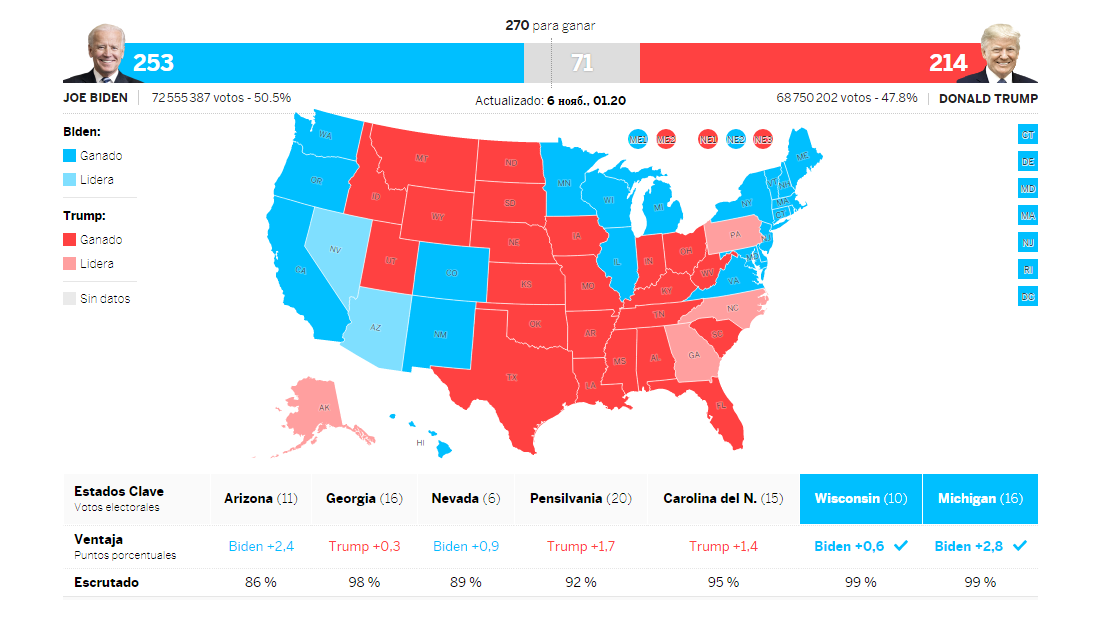 El Pais' election results data visualization in election map charts