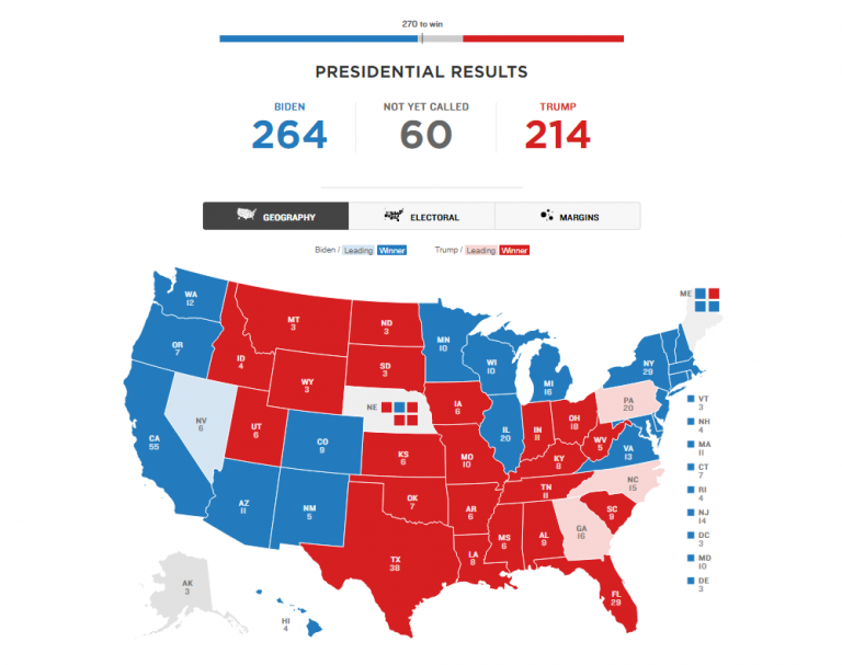 Election Maps Visualizing 2020 U.S. Presidential Electoral Vote Results