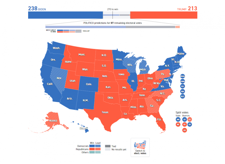 Election Maps Visualizing 2020 U.S. Presidential Electoral Vote Results