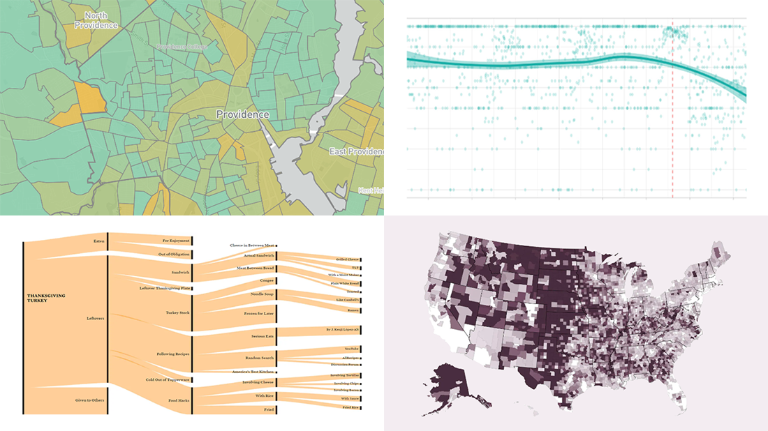 Fresh Great Data Visualization Projects on Thanksgiving, COVID, and Tree Equity, in DataViz Weekly