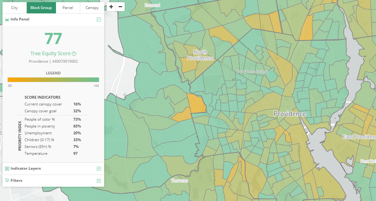 Evaluating Tree Equity in American City Neighborhoods