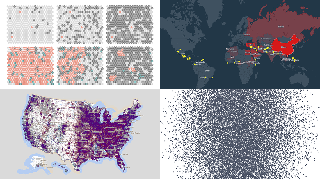 Attacks on Press, COVID-19 Deaths, Infection Simulation, and U.S. Election - in DataViz Weekly