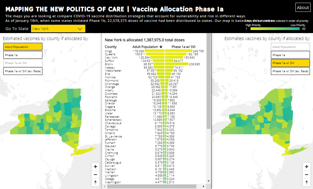 Inequality and COVID-19 Vaccine Allocation in America