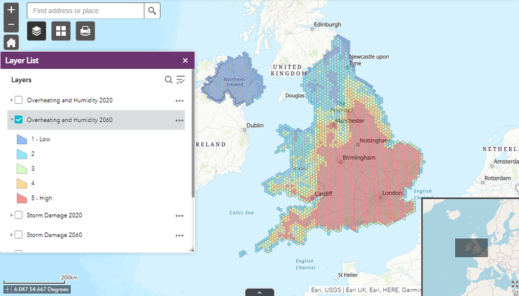 Climate Threats to Heritage Sites in England, Wales, and Northern Ireland