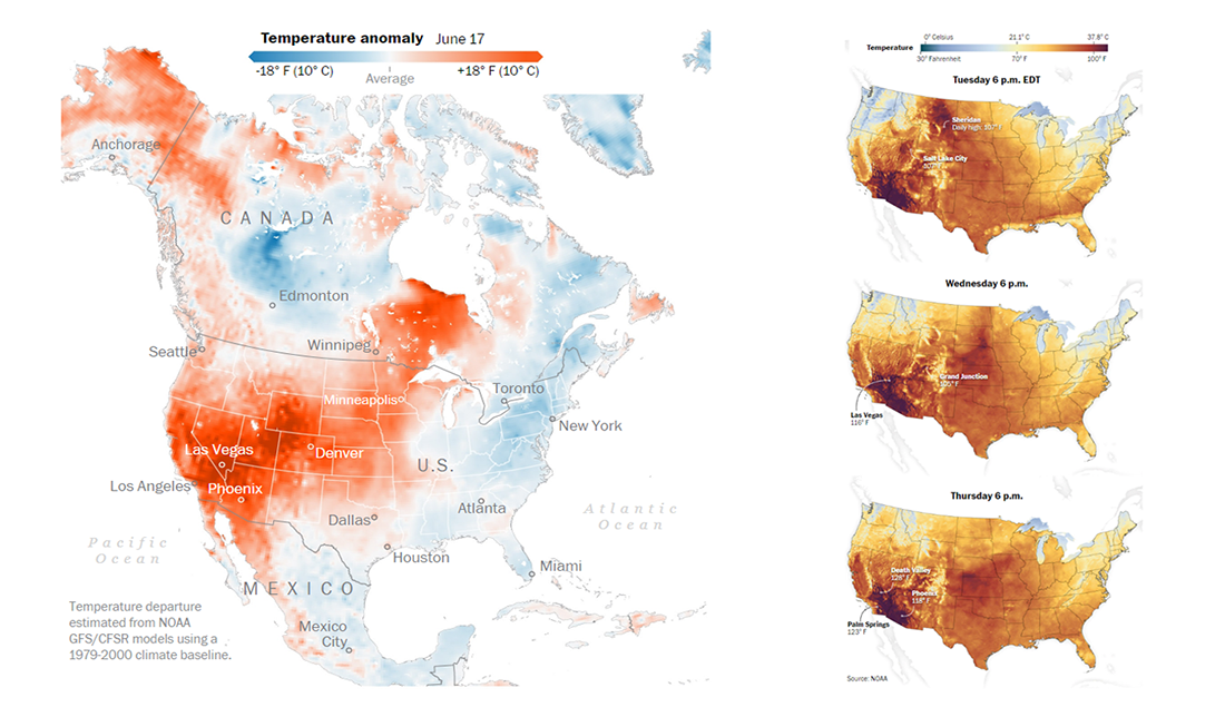 Heat Dome and Temperature Extremes in American West