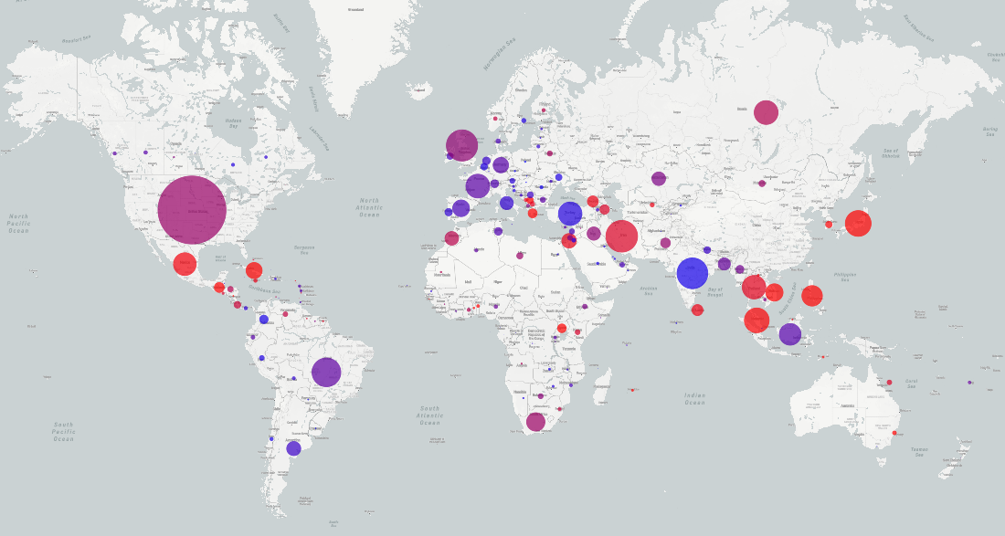 COVID-19 Spread Across World Over Time