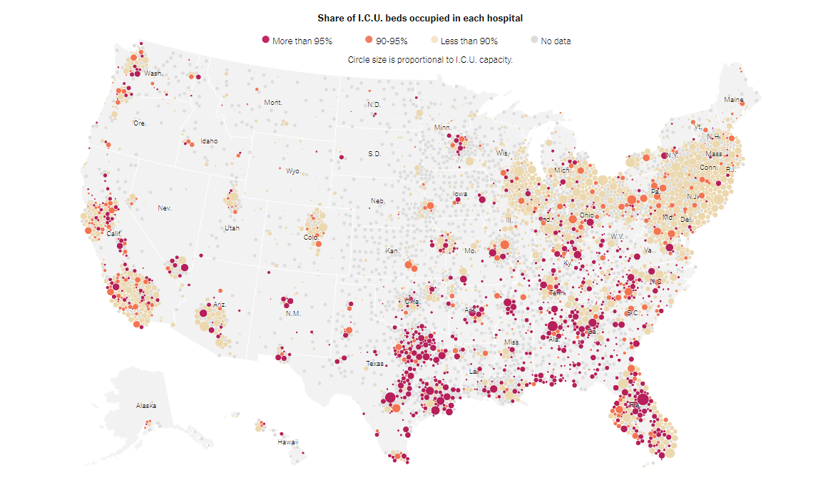 Intensive Care Unit Occupancy Rates in U.S.