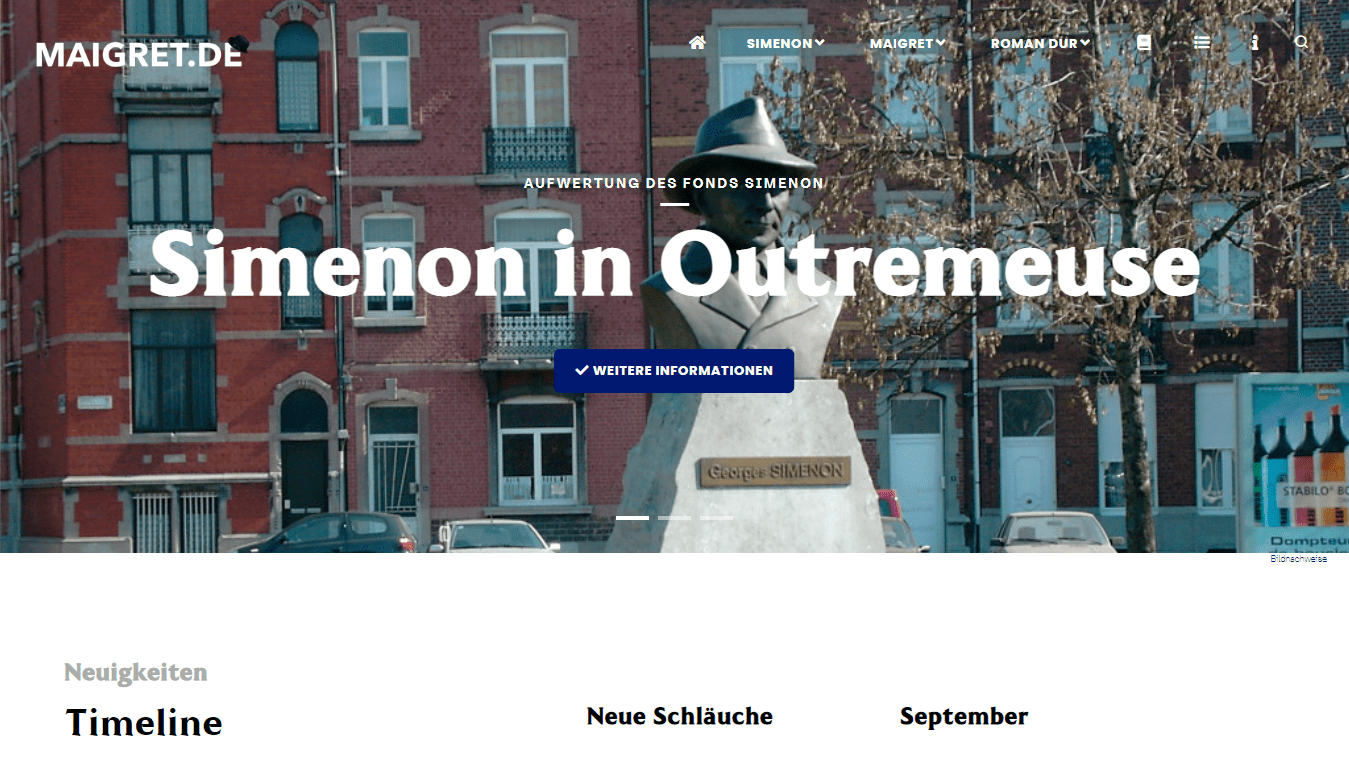 Maigret.de website home page