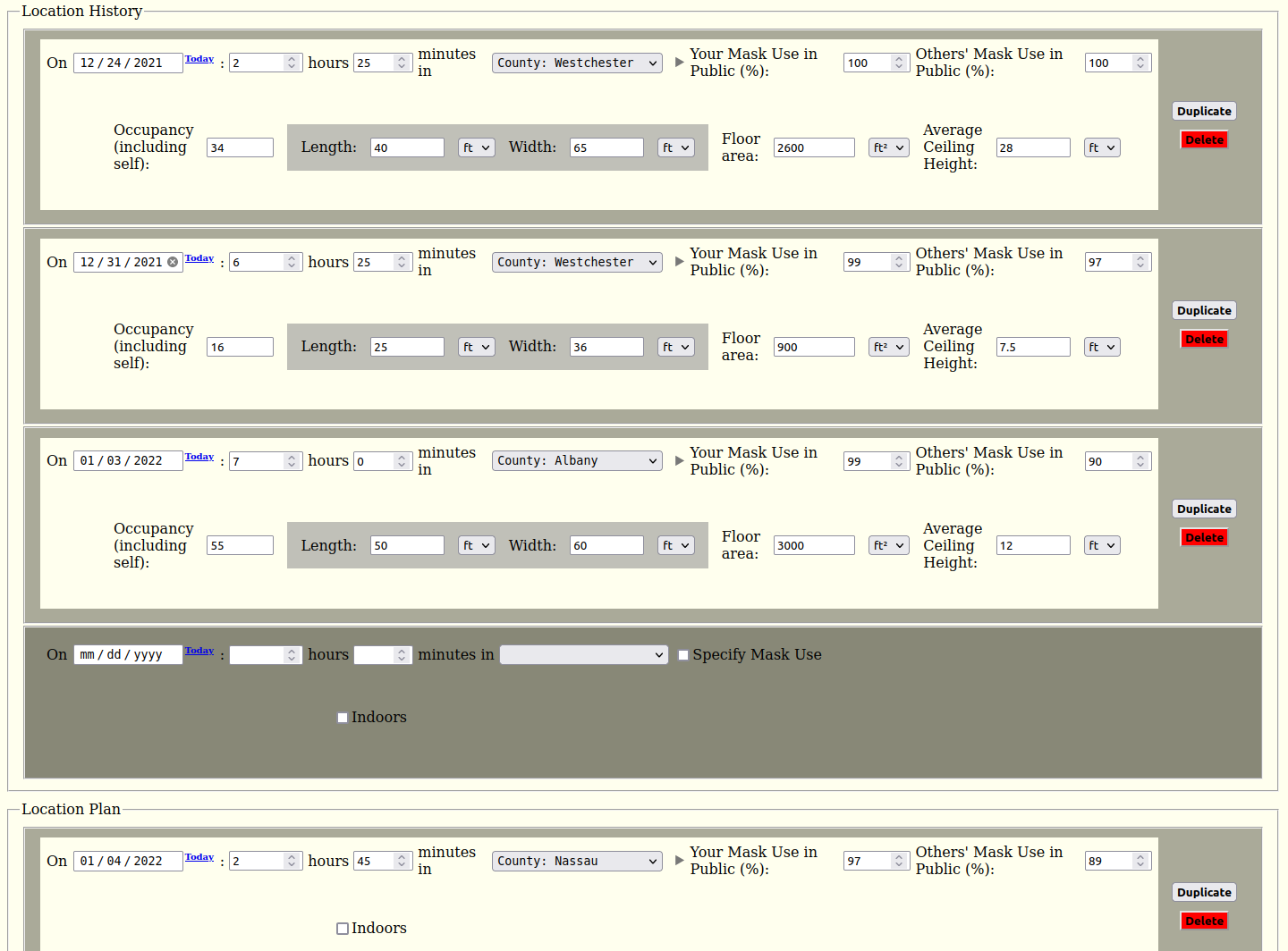 Location history and plan for personalized COVID-19 risk assessment in Pandemonium