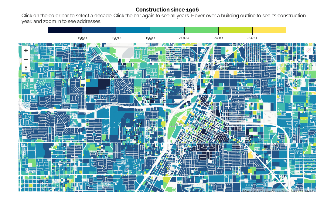 Age of Buildings in Las Vegas