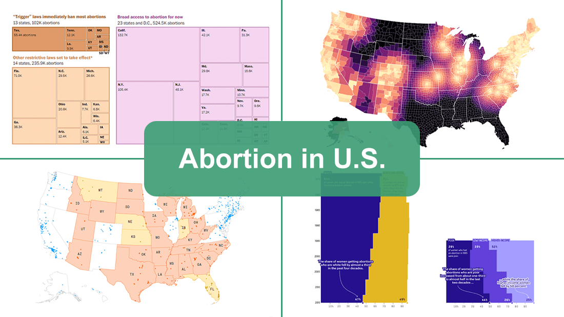 Visualizations of Abortion Data & Impact of Overturning Roe v. Wade, on DataViz Weekly