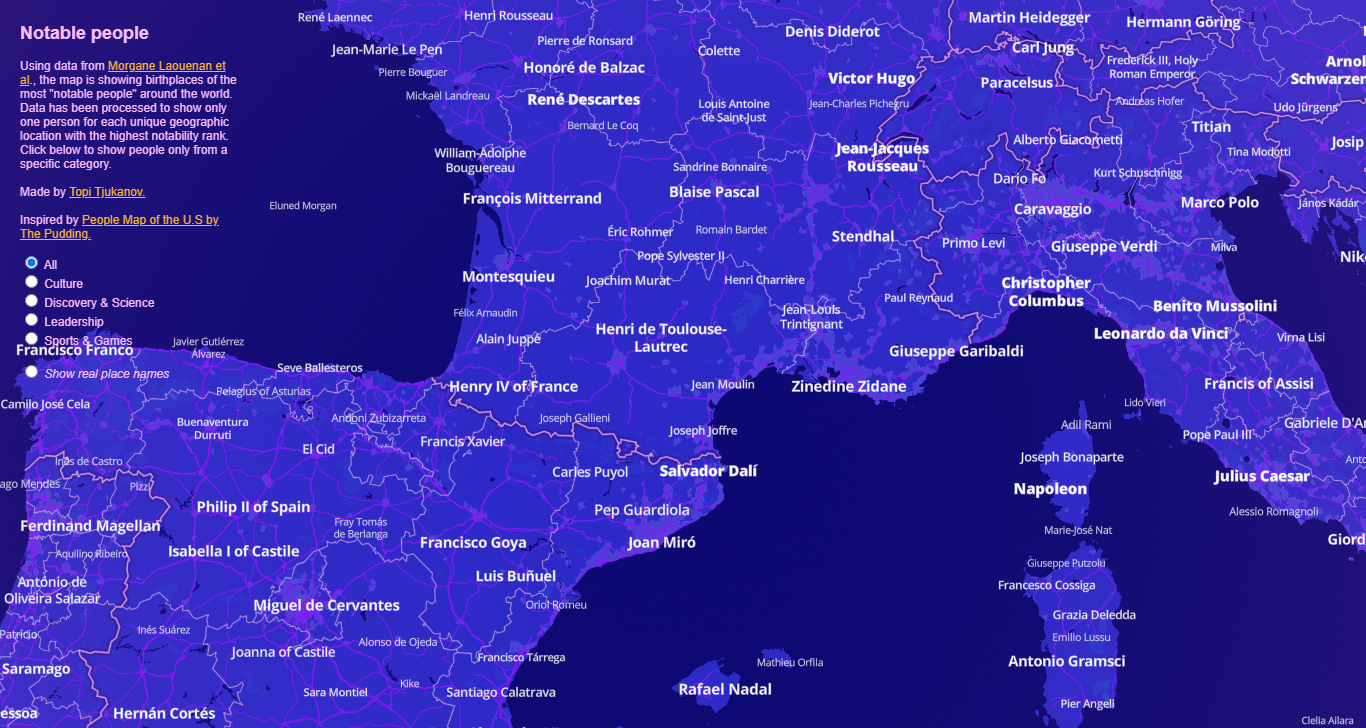 Birthplaces of Notable People Worldwide