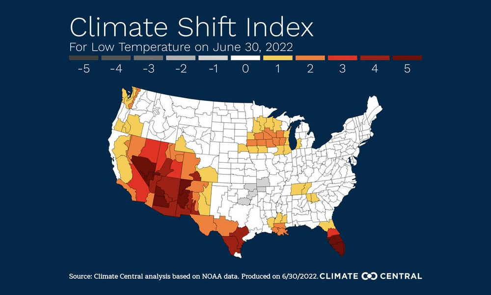 Daily Estimates of Climate Change's Impact on Temperatures Across U.S.