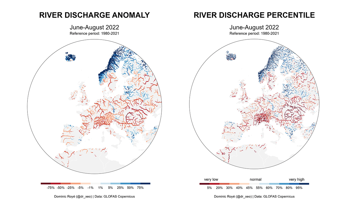 River Discharge Anomaly in Europe