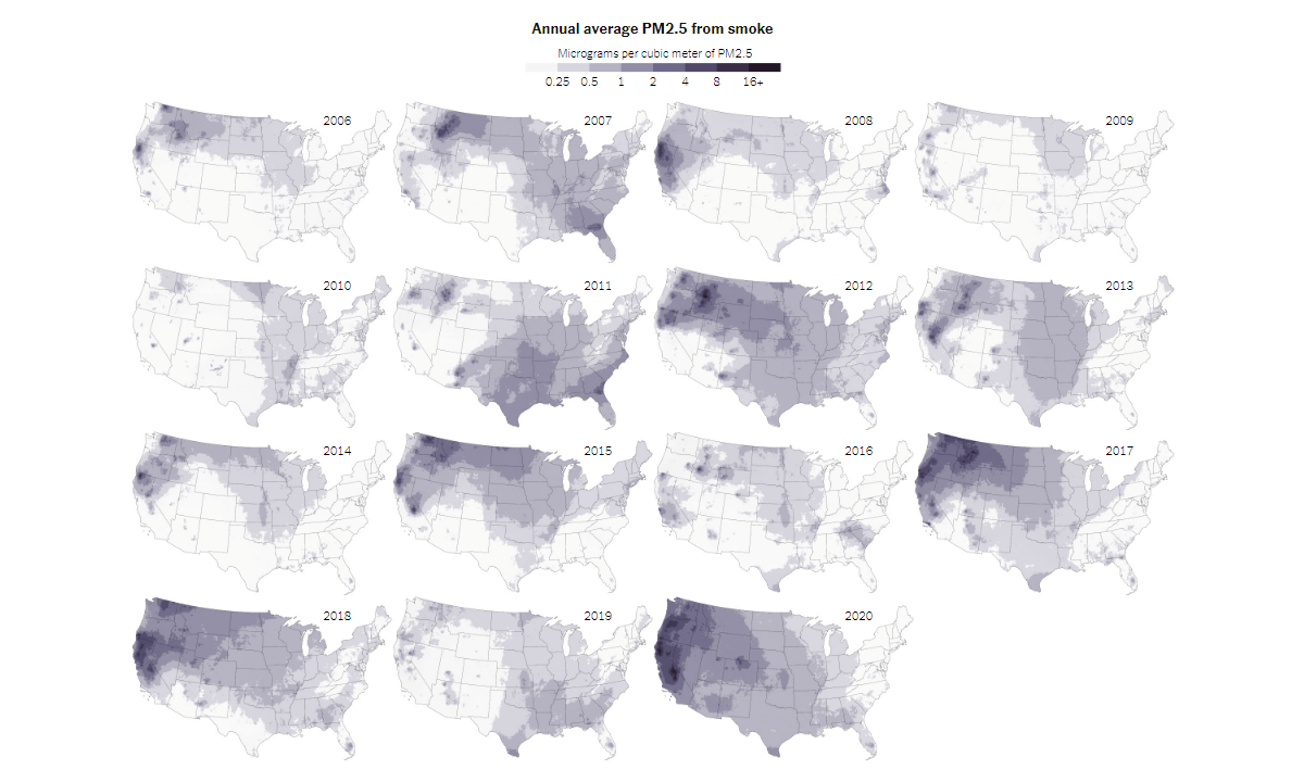 Wildfire Smoke Pollution Across U.S.