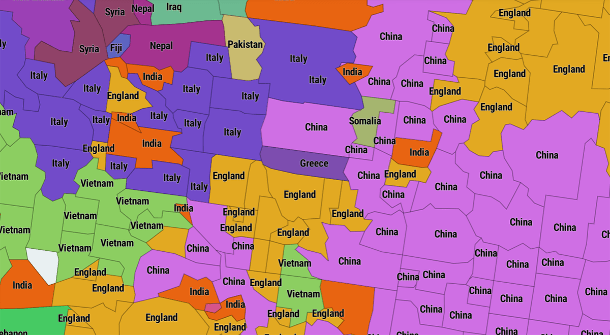 Australians' Birth Countries, Languages, Religions