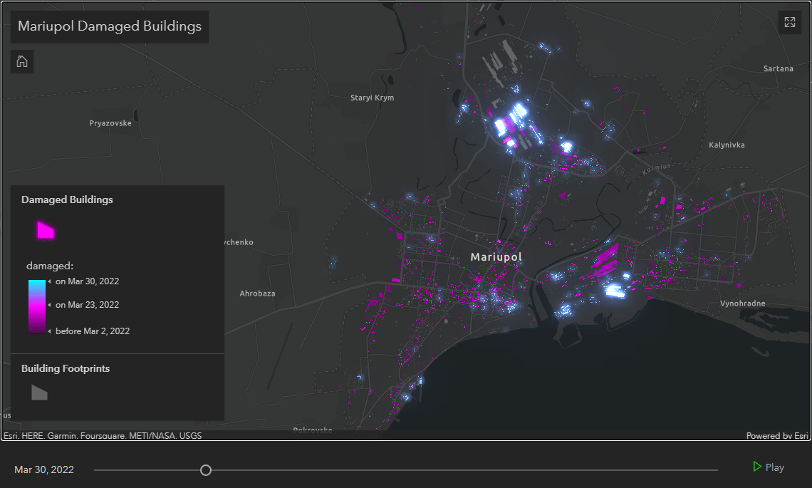 Destruction of Mariupol in Time-Lapse Record