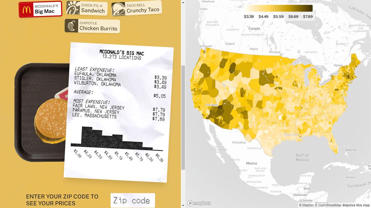Fast Food Prices Across U.S.