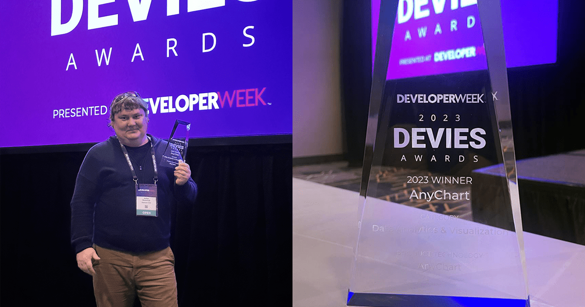 CEO Anton Baranchuk Receives Devies Award on Behalf of Anychart