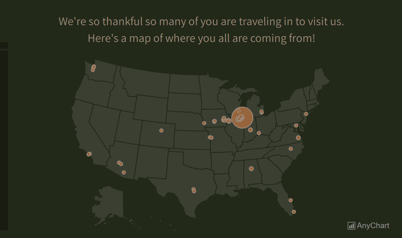 JavaScript Bubble Map Chart