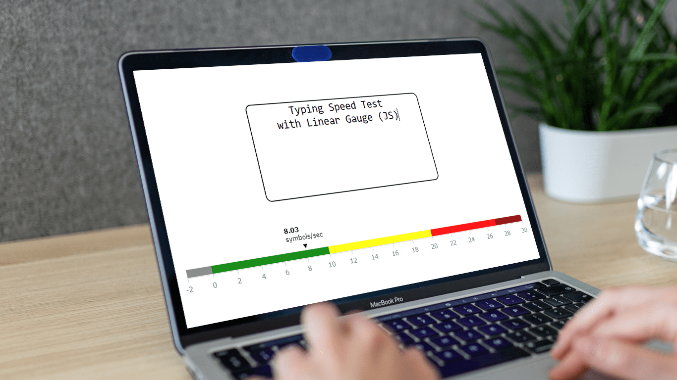 Linear Gauge for Real-Time Typing Speed Test Data Visualization