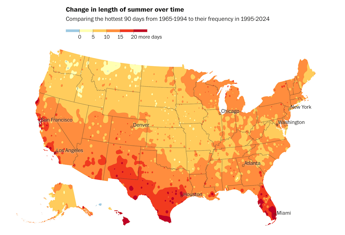 Visualizing Longer Summers Across the United States