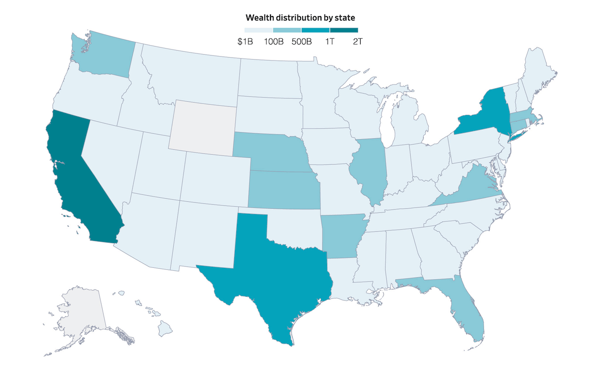 Visualizing billionaires in America