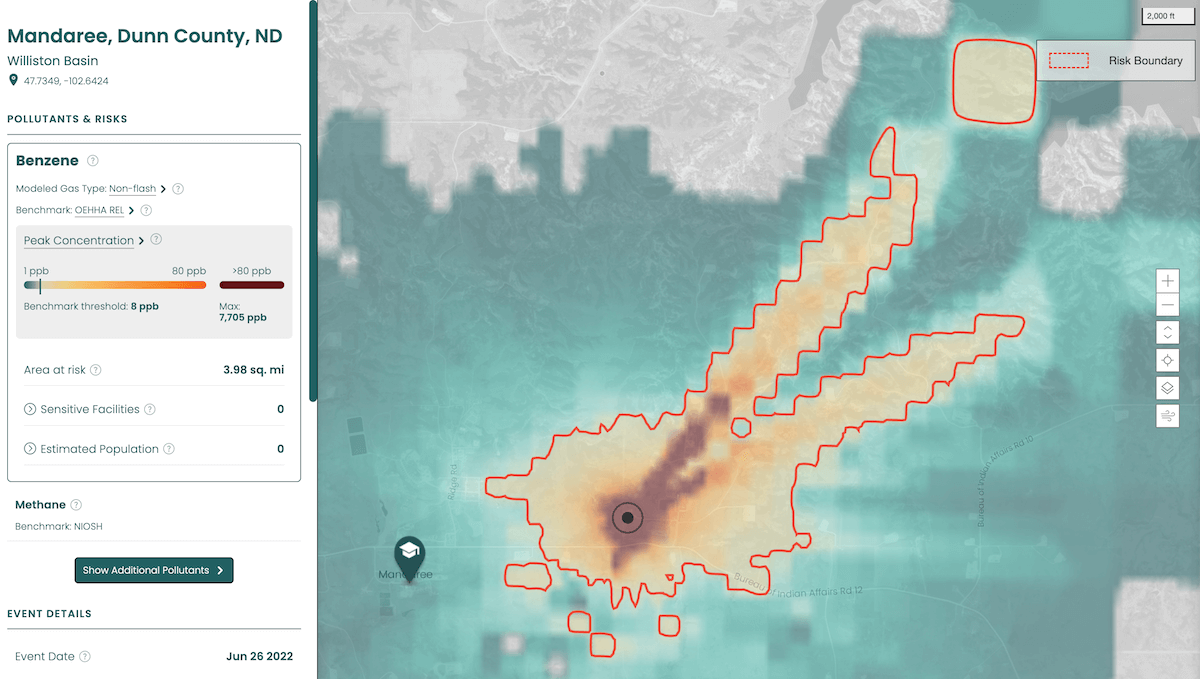 Health Risks from Methane Emissions Data Visualization