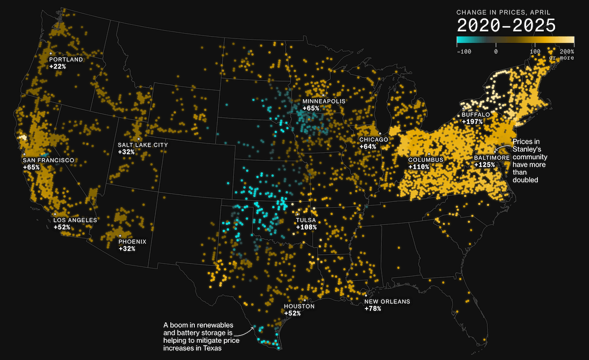 Visualizing Electricity Prices Across U.S. in AI Era