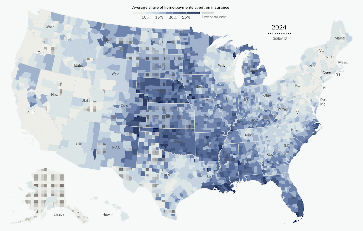 Visualizing Climate-Driven Rise in Home Insurance Costs